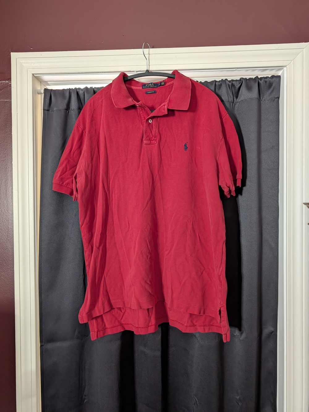 Polo by Ralph Lauren Red Logo Embroidered Cotton Pique Short-Sleeve Polo Shirt